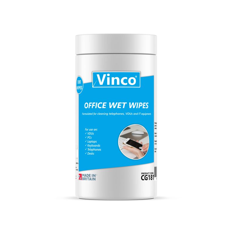 From £2.78 Vinco-VDU & Glass Wipe 100 Wipe