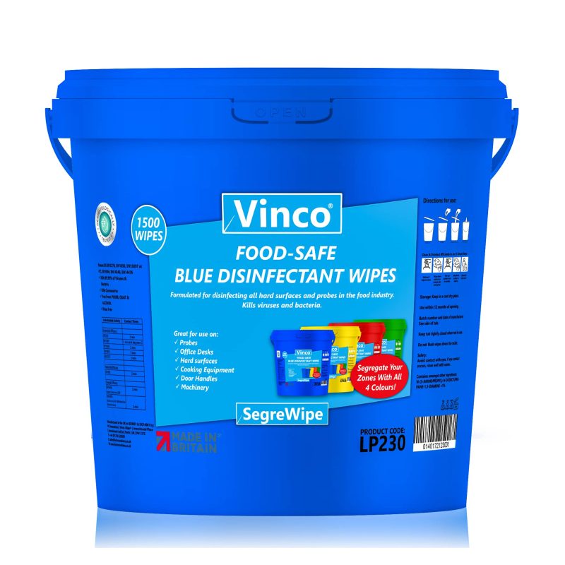 From £19.50 Vinco®-SegreWipe Disinfectant Wet Wipe Blue Bucket 1500 Wipe